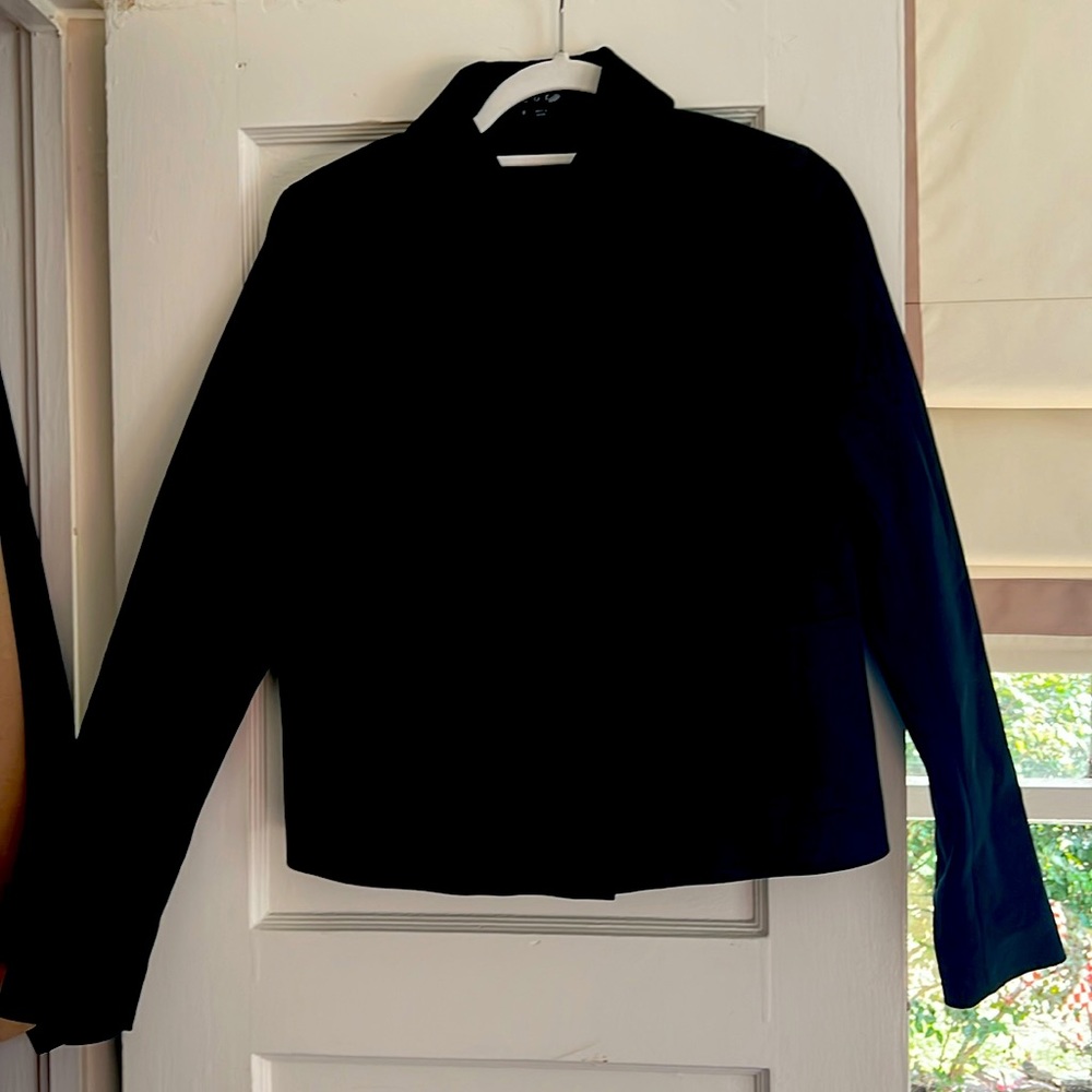 Theory, black blazer- excellent condition- barely worn.